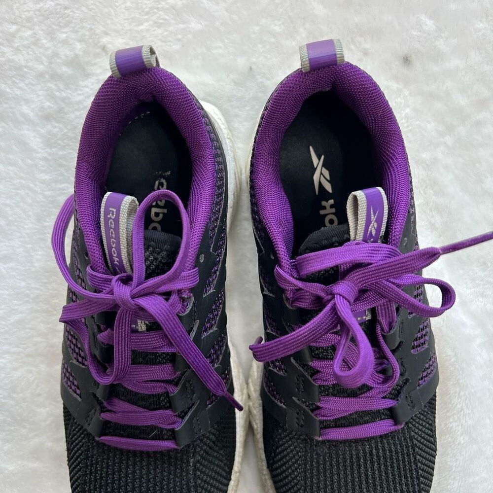 Reebok Black Purple Fusion Flexweave Work Sneakers 6 Women - Picture 8 of 9